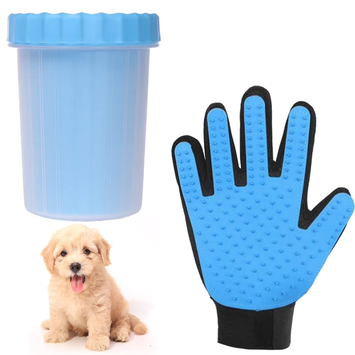 Youhavedeal Dog Grooming Foot/Paw Cleaner, Dog Paw Washer Cup,2 In 1 Portable Silicone Cleaning Brush For Dogs Grooming For Smal