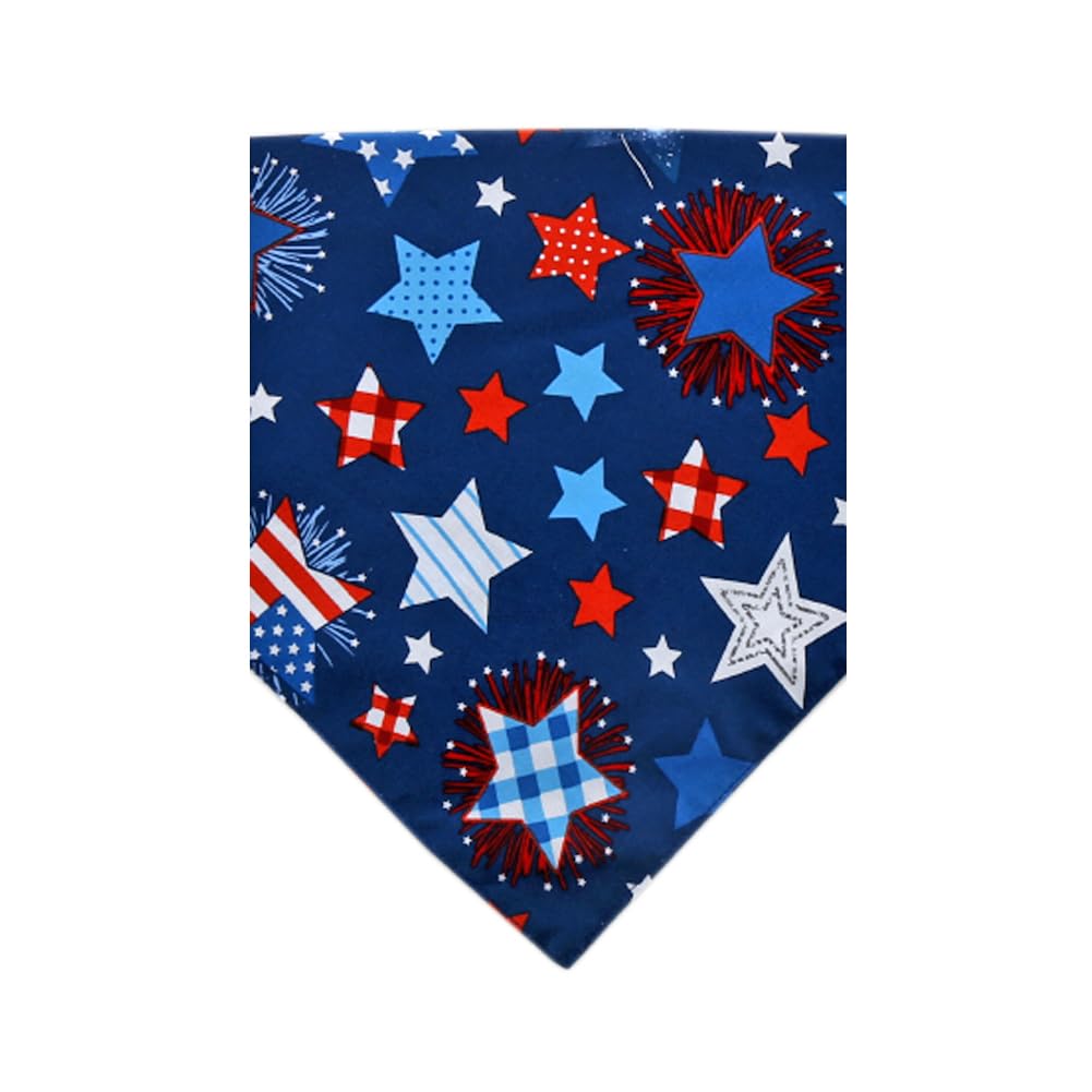 American Flag Dog Bandana 4Th Of July Pet Clothes Patriotic Reversible Triangle Bibs Scarf Accessories For Cats Animals