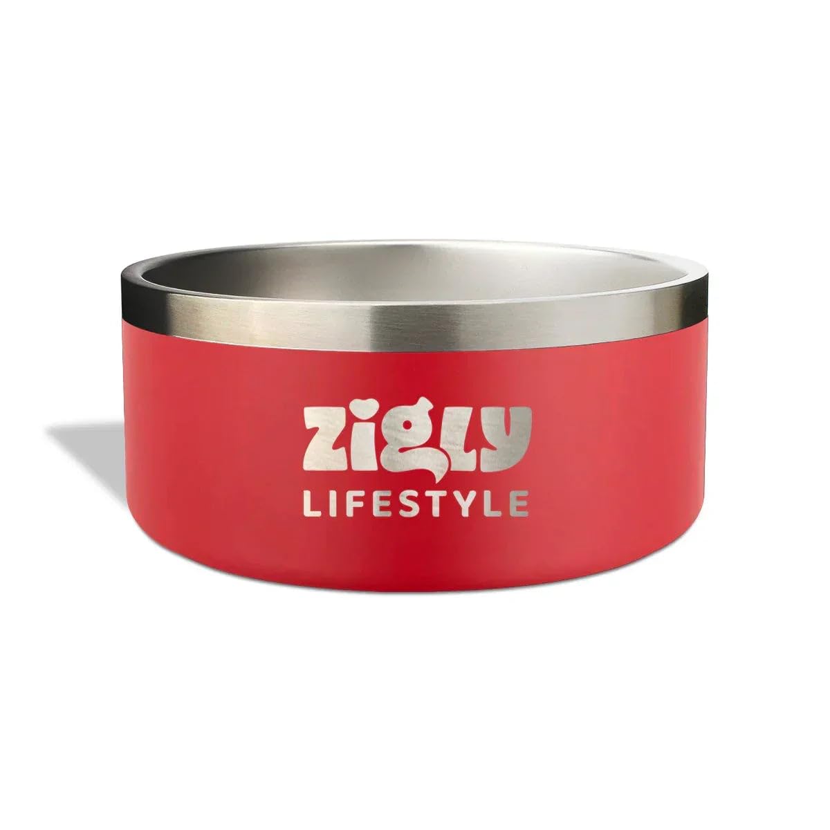 Zigly Lifestyle Double Walled Stainless Steel Dog Bowl For Small Breeds | Insulated Food & Water Bowl With AntiSkid Base | Rust