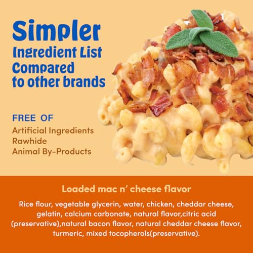 N-Bone Mega-Bone Dog Chews, Long-Lasting Mac n' Cheese Flavor, 16.8oz (6 Count)