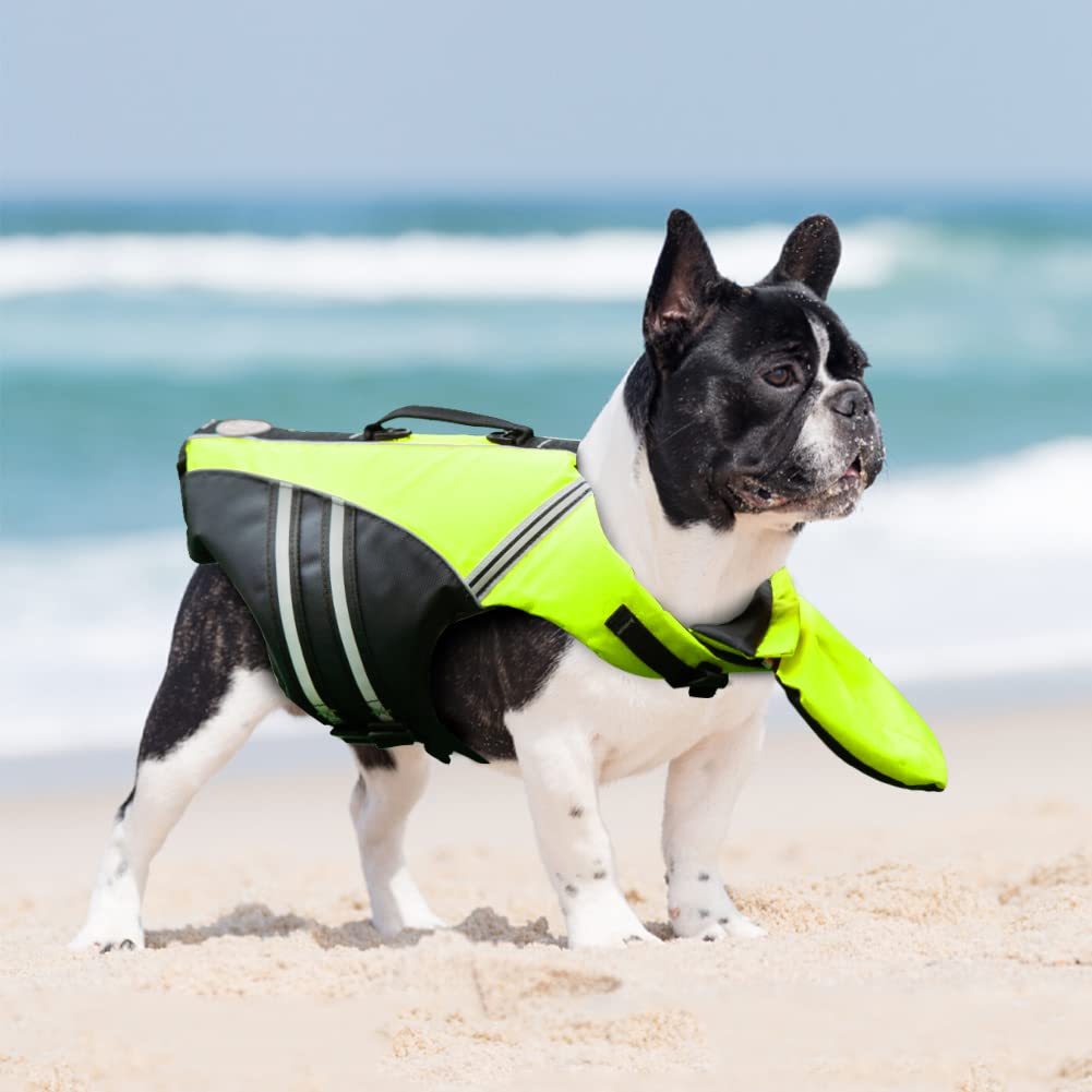 Mklhgty Dog Life Jacket, Reflective Dog Life Vest With Removable Neck Float & High Buoyancy For Swimming And Boating, Ripstop Pe