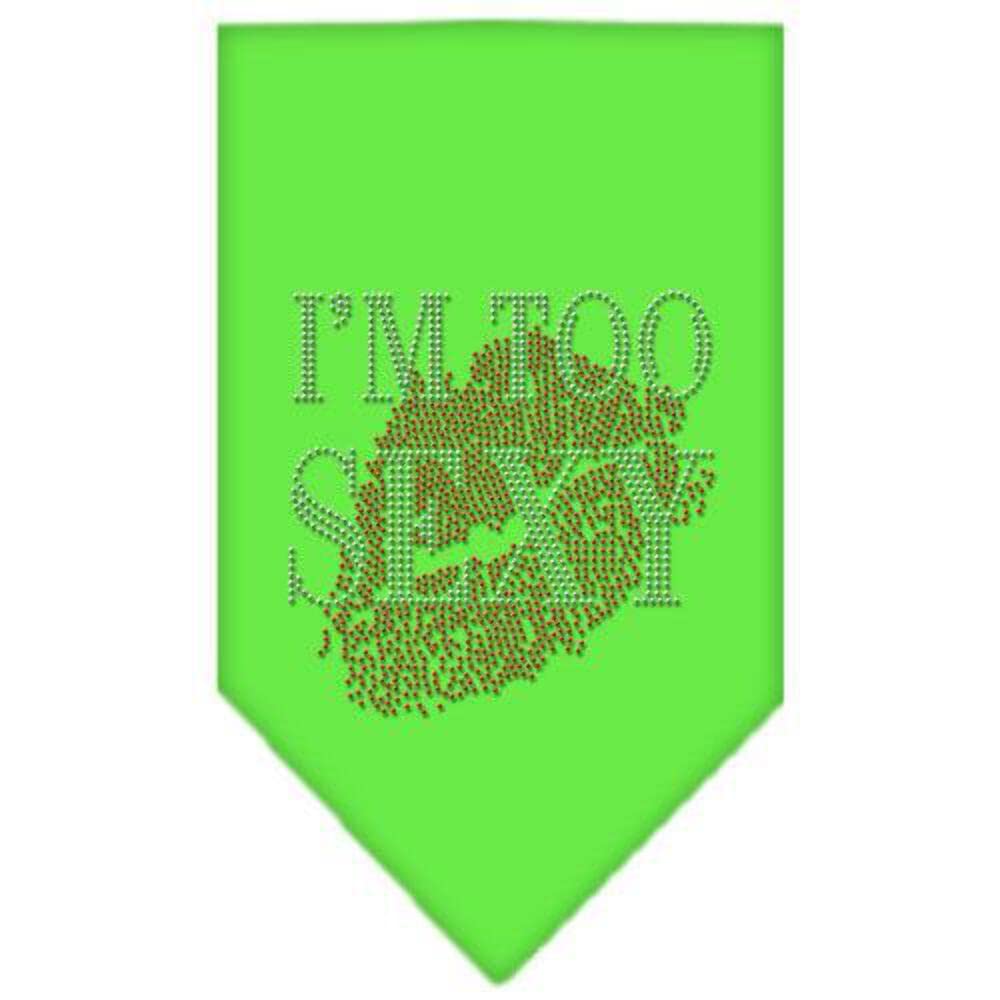 Mirage Pet Products I'm Too Sexy Rhinestone Bandana, Large, Purple