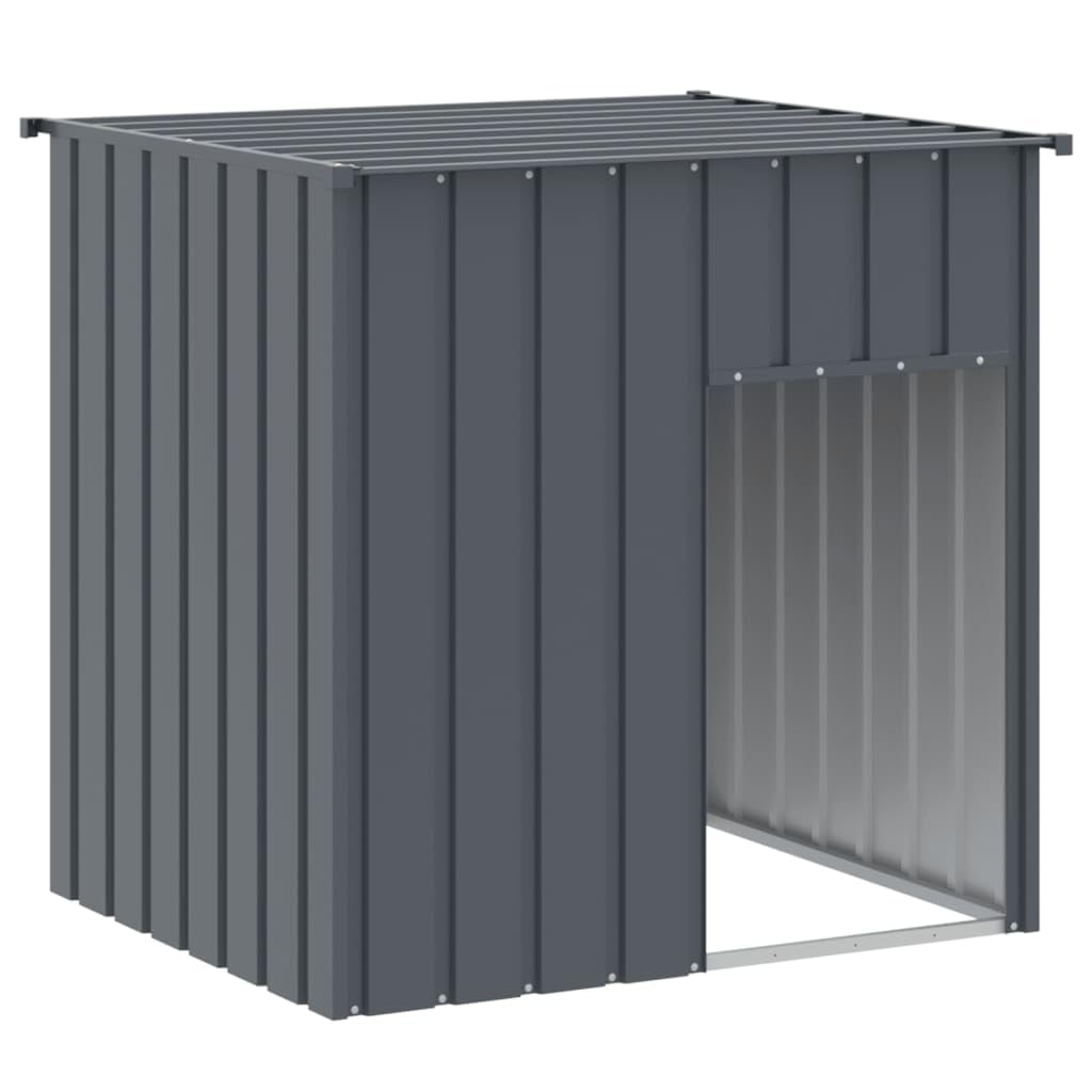vidaXL Dog House with Roof Anthracite 43.3x40.6x42.9 Galvanized Steel