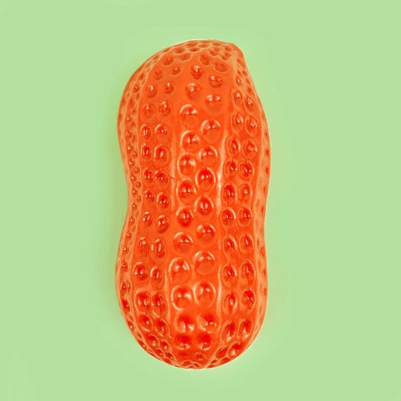 Dog Trustqueaky Dog Toys Interactive, 1 Pcs Peanut Shape Dog Toys TeethCleaning Squeak Dog Chew Toy, Durable For Medium Dogs, L