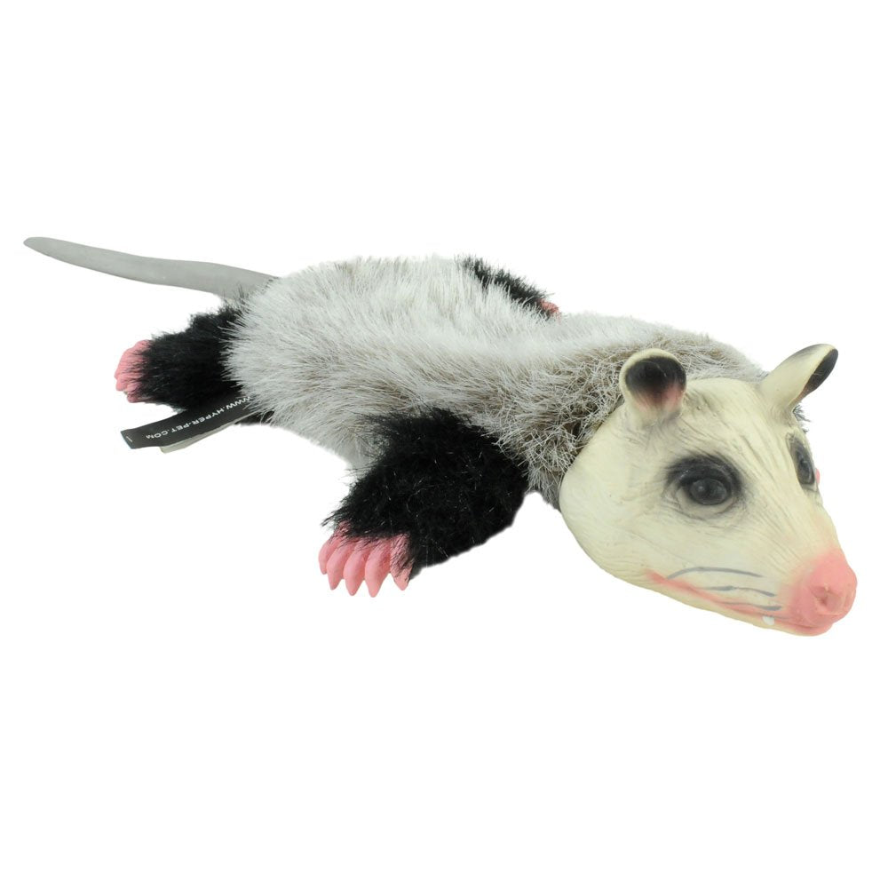 Hyper Pet Opossum Plush Dog Toy - Medium Grey - New Materials Only - Model 48849