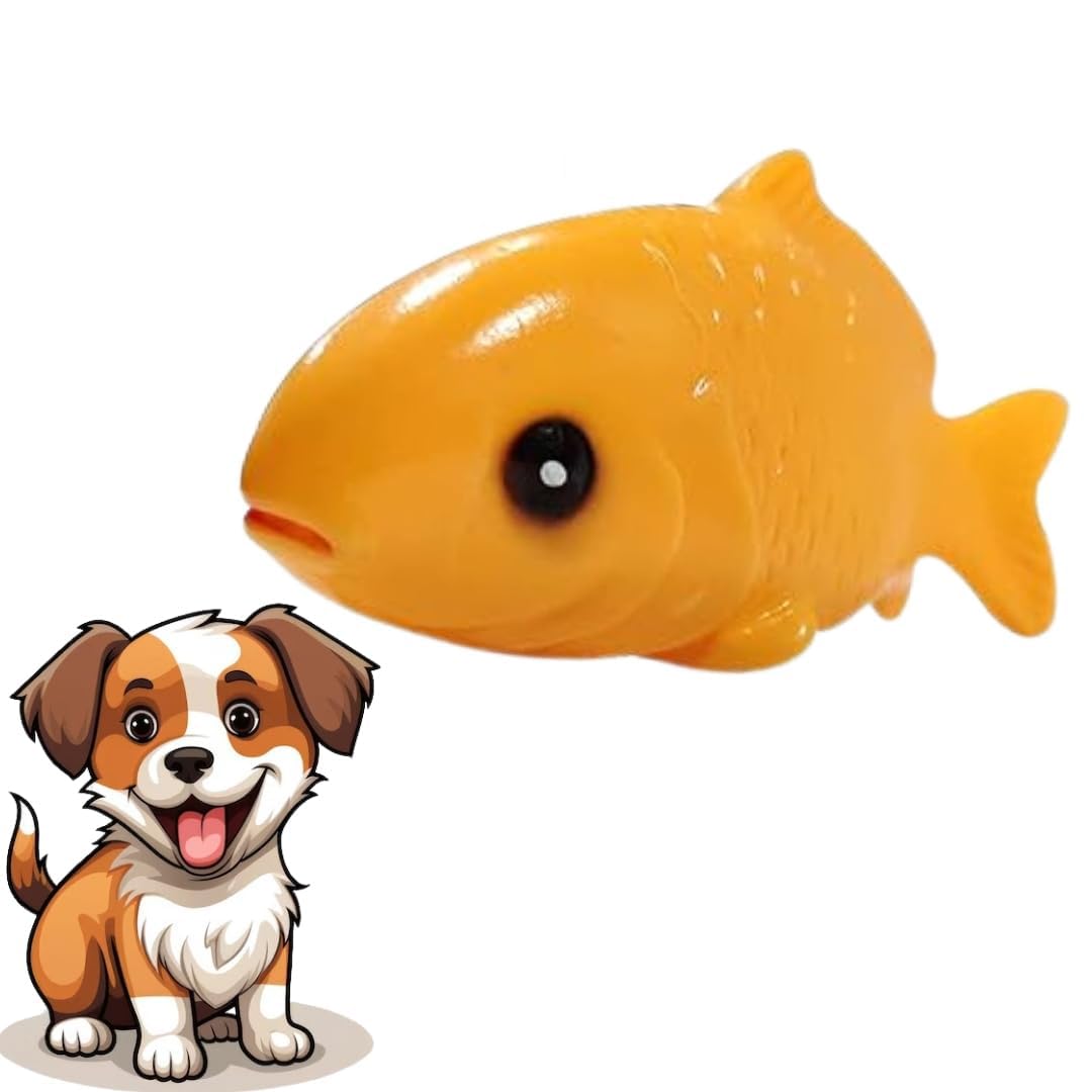 DreamAuro Fun Squeaky Fish Toy or Dogs & Cats  Engage Your Dog with The Squeaky Fish Toy, The Fish That Talks Back (with Squeak