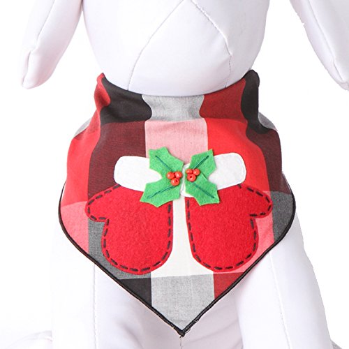 Tail Trends Christmas Dog Bandanas Jolly Mittens Designer Appliques 100% Cotton