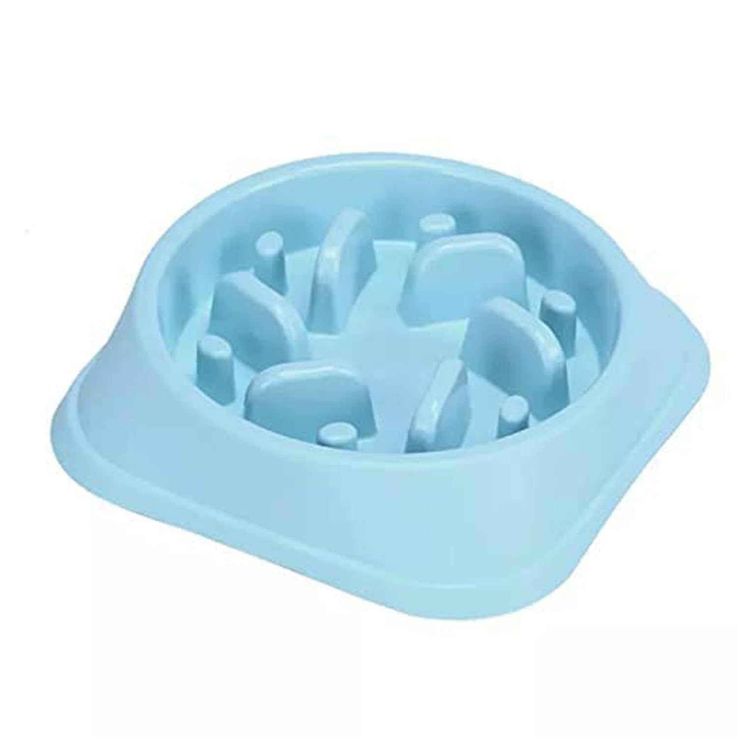 Sripet Dog Slow Feeder Pet Bowl EcoFriendly NonToxic AntiChoking Healthy Design Bowl For Dogs (Blue)