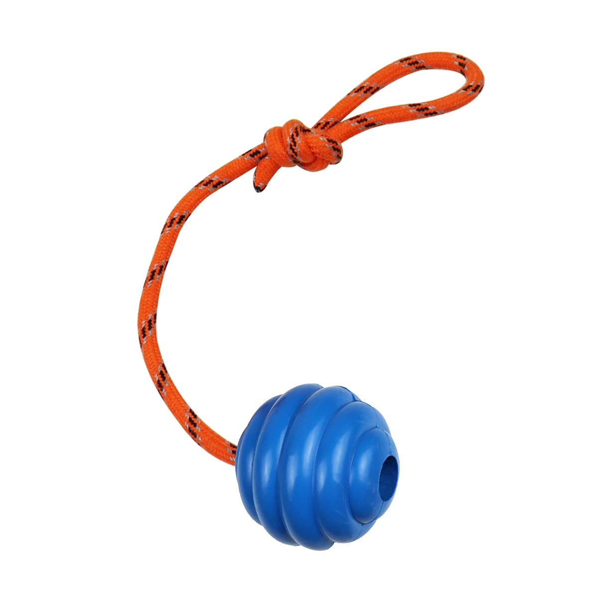 Nevperish K9 Training Ball With Rope - Indestructible Dog Toy For Training, Pull, Throw, Tug And Fetch - Belgian Malinois Gifts