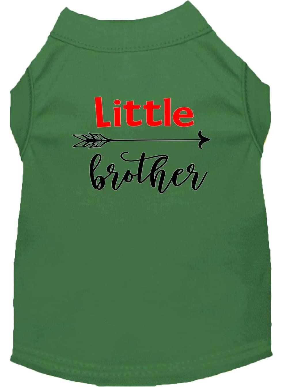 Pet Dog & Cat Shirt Screen Printed, "Little Brother" Bright Pink MD (6-10 lbs.)