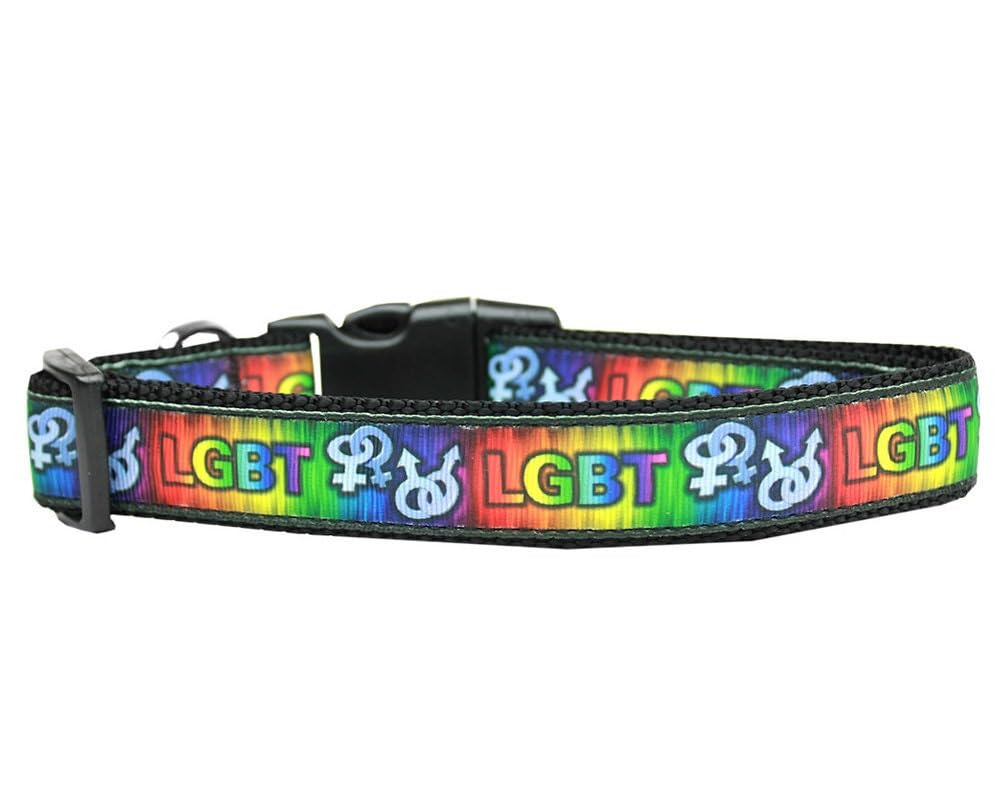Pet Dog & Cat Nylon Collar or Leash, "LGBT" LG Collar