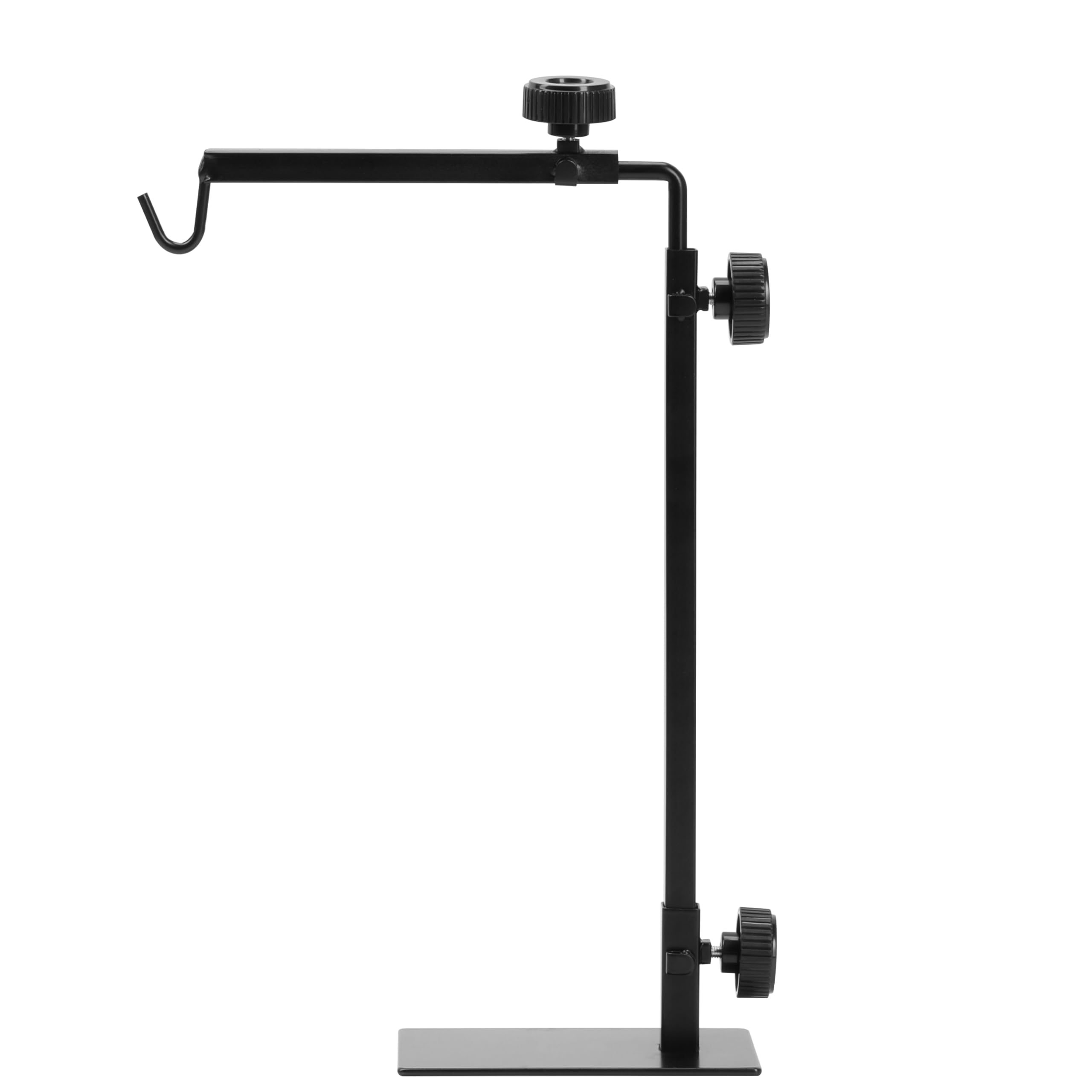 Simple Deluxe Reptile Lamp Stand Metal Light Holder Adjustable Height 14-26 Inch, For Amphibian Terrarium Heating-Light And Aqua