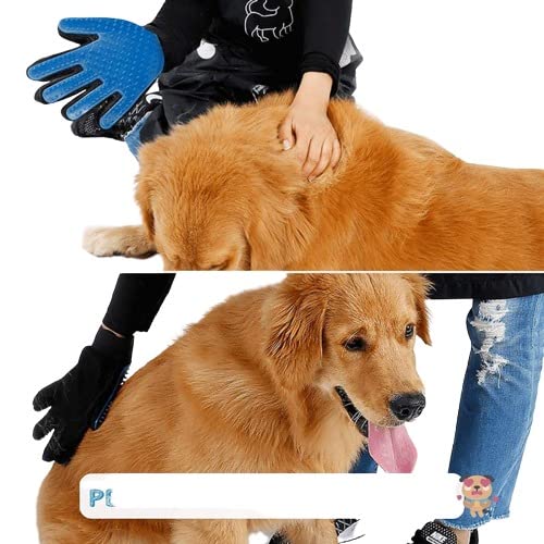 Straight Pet Grooming Gloves  Dog, Cat Bathing Scrubber Gloves  TwoSided Pet Grooming Pet Hair Remover Gloves  Massage For C