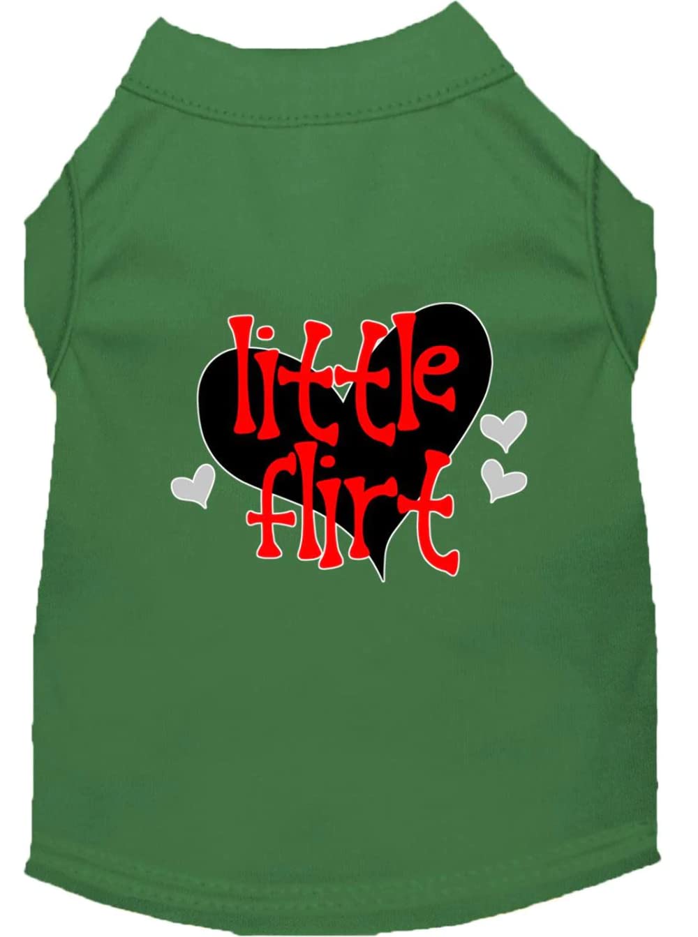 Pet Dog & Cat Shirt Screen Printed, "Little Flirt" Bright Pink SM (3-6 lbs.)