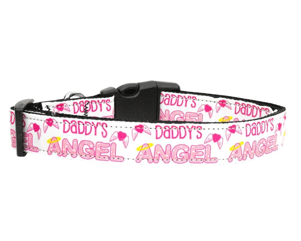 Pet Dog & Cat Nylon Collar or Leash, "Daddy's Angel" LG Collar