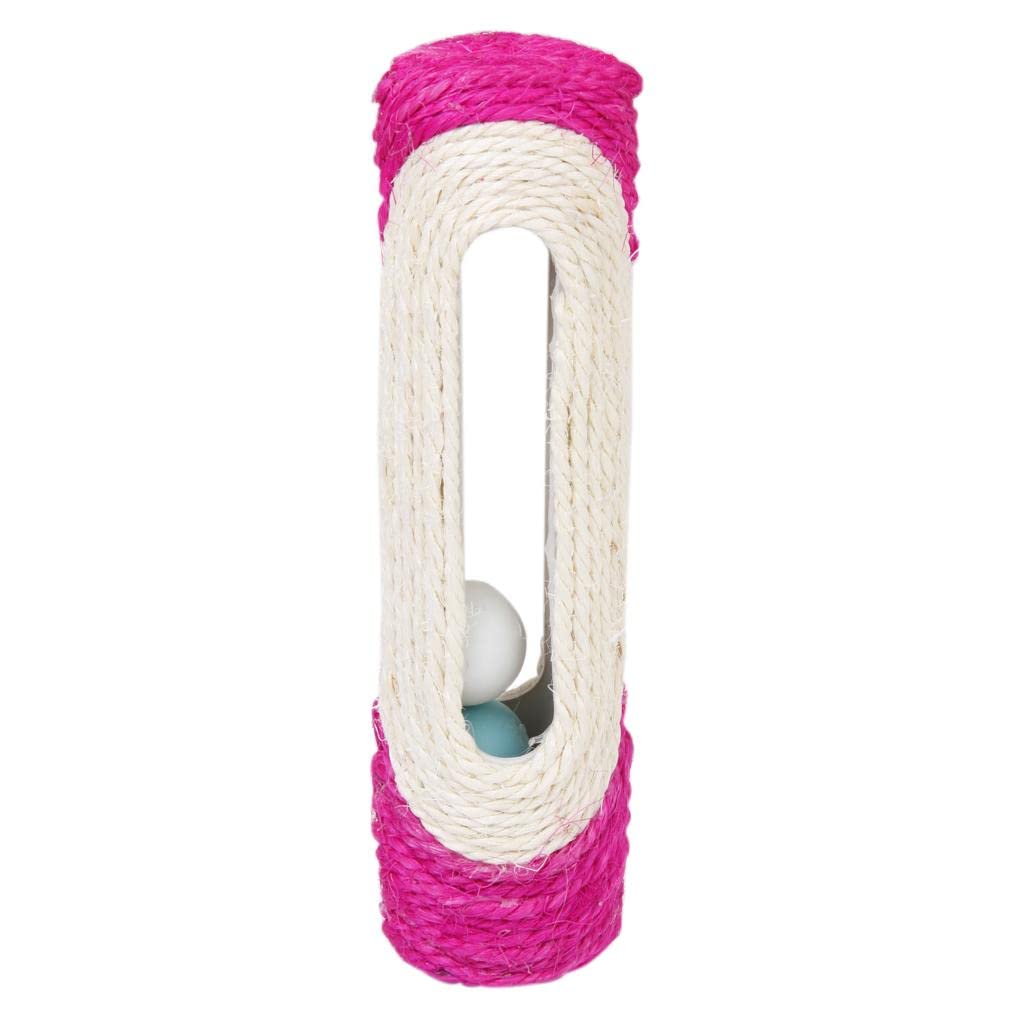 Myaddiction Pet Cat Kitty Toy Long Rolling Sisal Scratching Scratch Post Trapped Balls