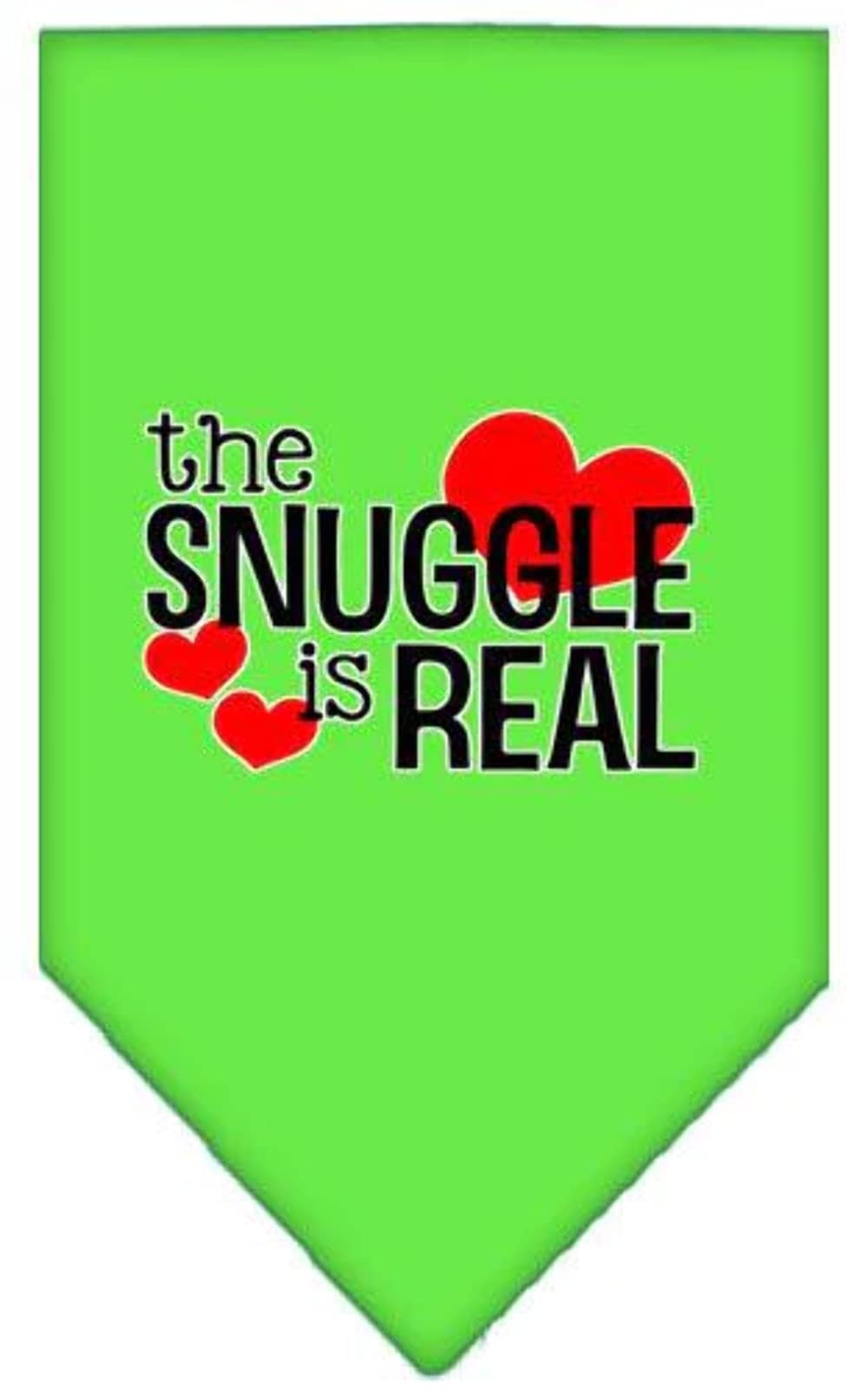 Mirage Pet Product The Snuggle is Real Screen Print Bandana Red Large
