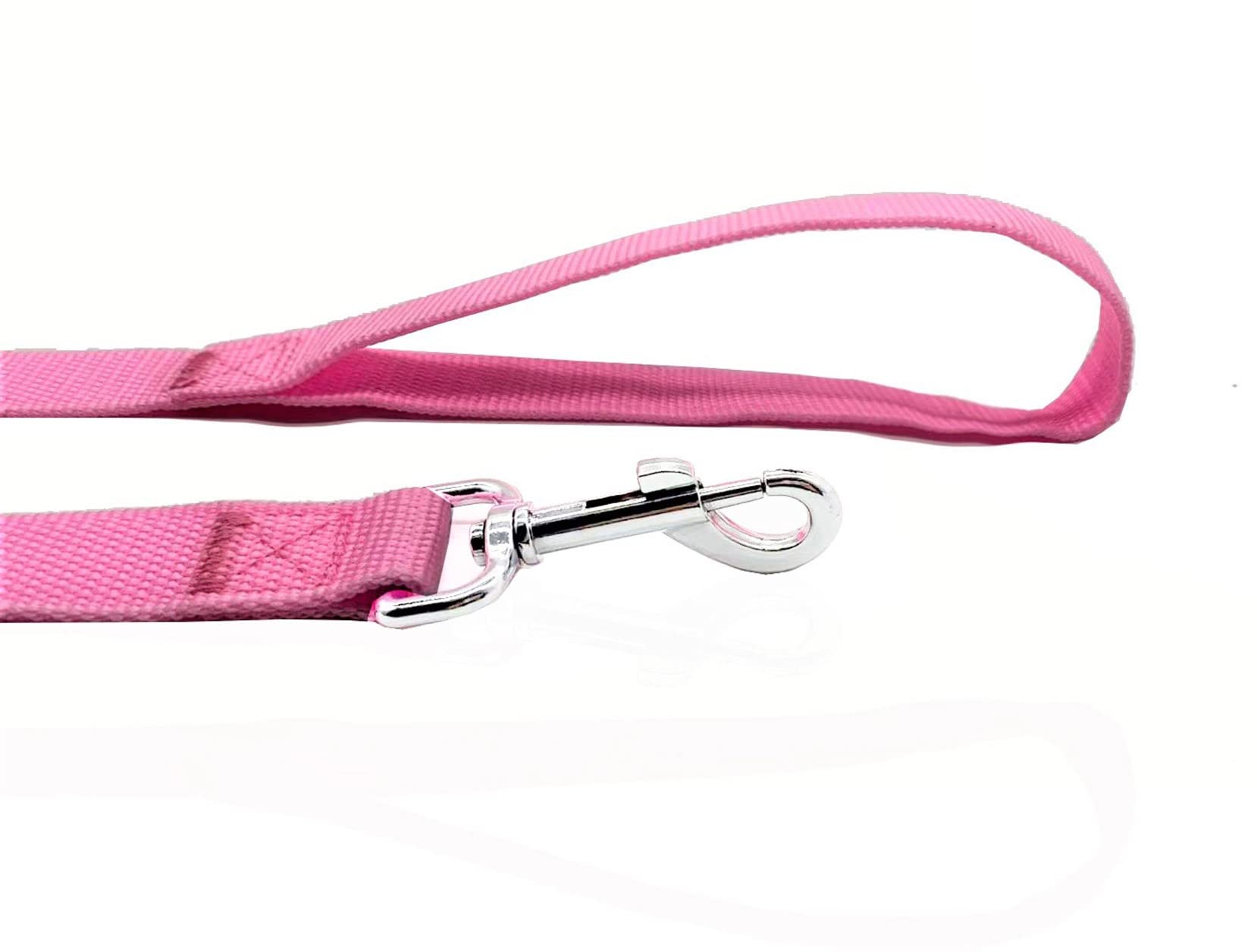 Nylon Dog Leash 16 Feet Long, Walking Training Dog Leashes For Medium Large Dogs(1'' X 16 Ft, Pink)