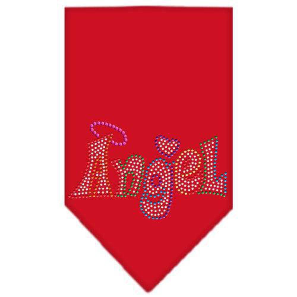Mirage Pet Products 67-97 LGBPK Technicolor Angel Rhinestone Bright Pink Print Bandana, Large