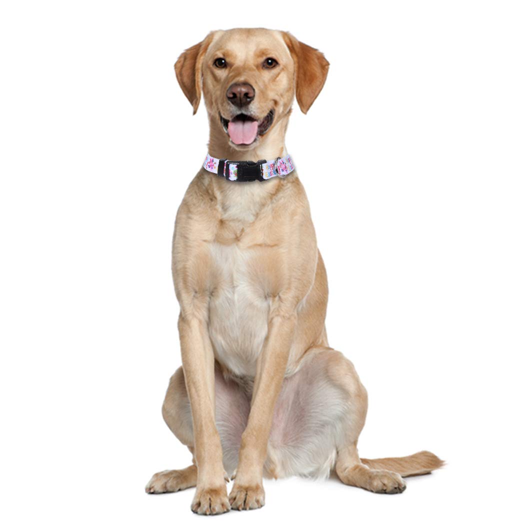 2 Pack Easter Dog Collar Adjustable Nylon Pet Collars Easter Egg Large