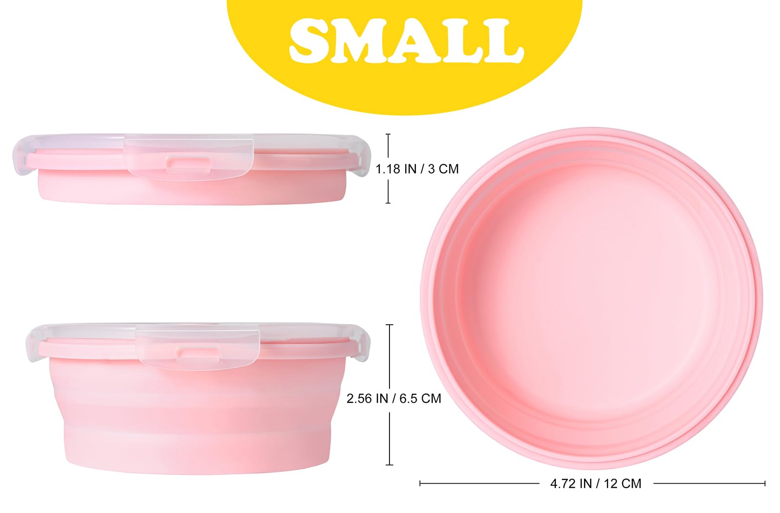 Joyinjojo Collapsible Dog Bowls with Lids, 2 Pack Portable Travel Dog Bowls for Small Medium Large Dogs, Silicone Foldable Outdo