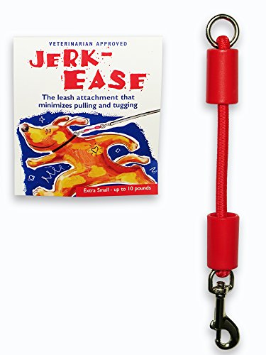 JERK-EASE BUNGEE DOG LEASH EXTENSION - Patented Shock Absorber Attachment Protects You and Your Dogs - Works with ANY Leash & Co