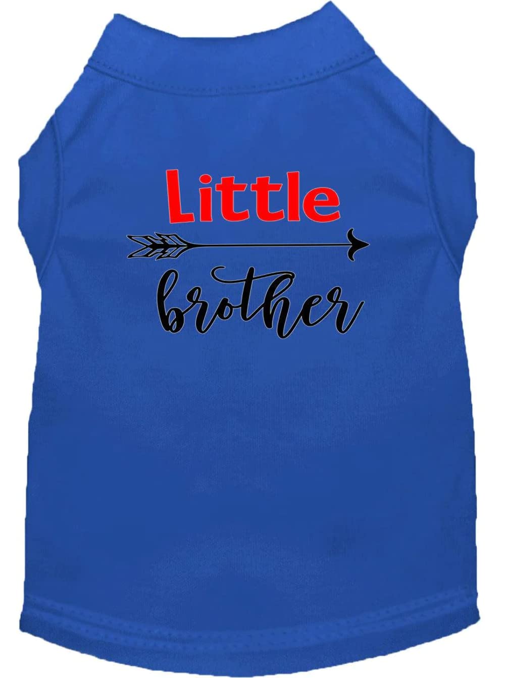 Pet Dog & Cat Shirt Screen Printed, "Little Brother" Red XS (0-3 lbs.)