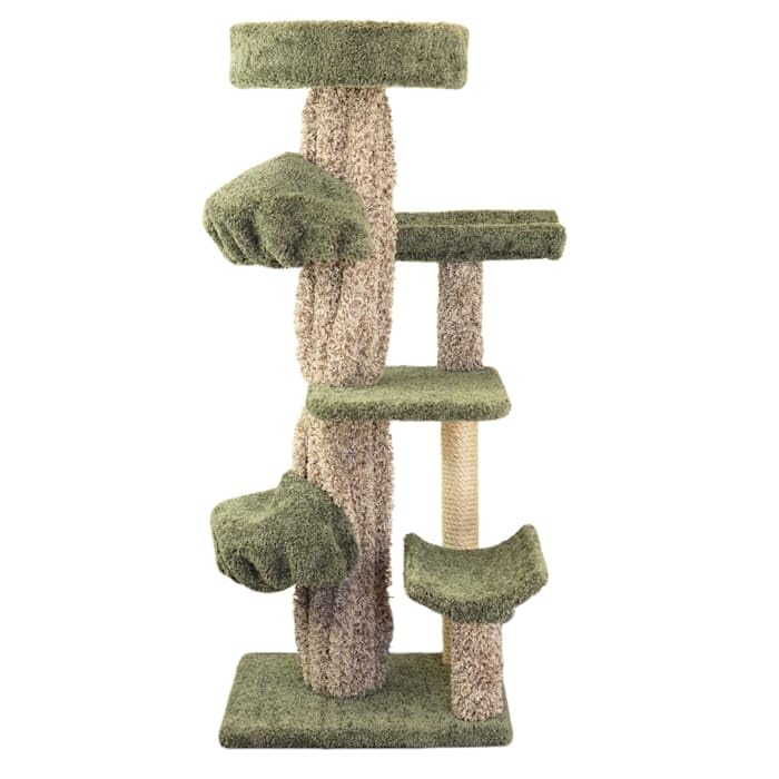 New Cat Condos Unique Cat Tree Scratcher, 37 LBS, Green Carpet, Model 190480