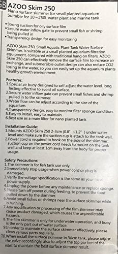 Azoo Nano Surface Aquarium Skimmer AZ13123 - Efficient Filtration for Small Tanks