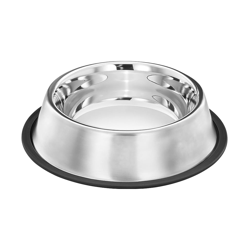 Pets Empire Stainless Steel Dog Bowl | 2500Ml Large Dog Food & Water Bowl | AntiSkid Heavy Duty Feeding Bowl For Dogs & Puppies