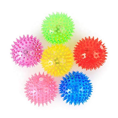 RvPaws Spiky Balls for Dogs Small, Fetch Balls for Dogs Rubber 1 Pack Bright Colors TPR Dog Toy Balls Dog Squeaky Toys Spike Bal