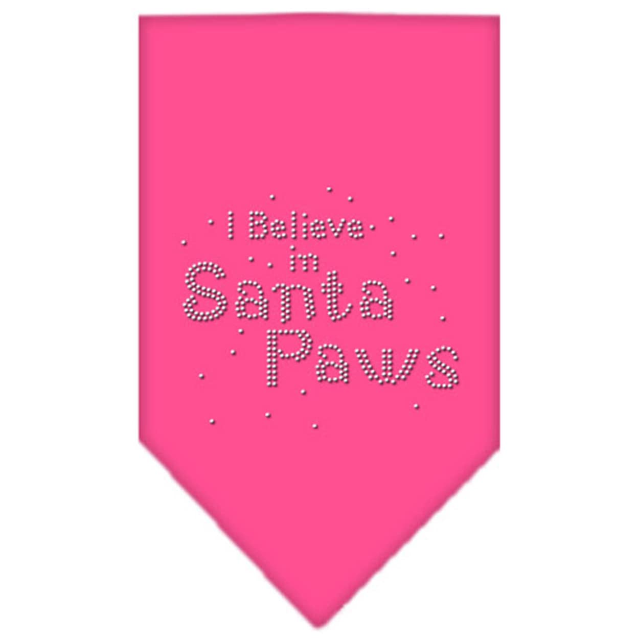 Mirage Pet Products Santa Paws Rhinestone Bandana, Large, Bright Pink