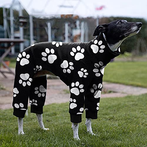 Cnkwei Dog Pajamas Medium Large Dog Paw Printed Greyhound Pajamas Jumpsuit Bodysuit -Like New