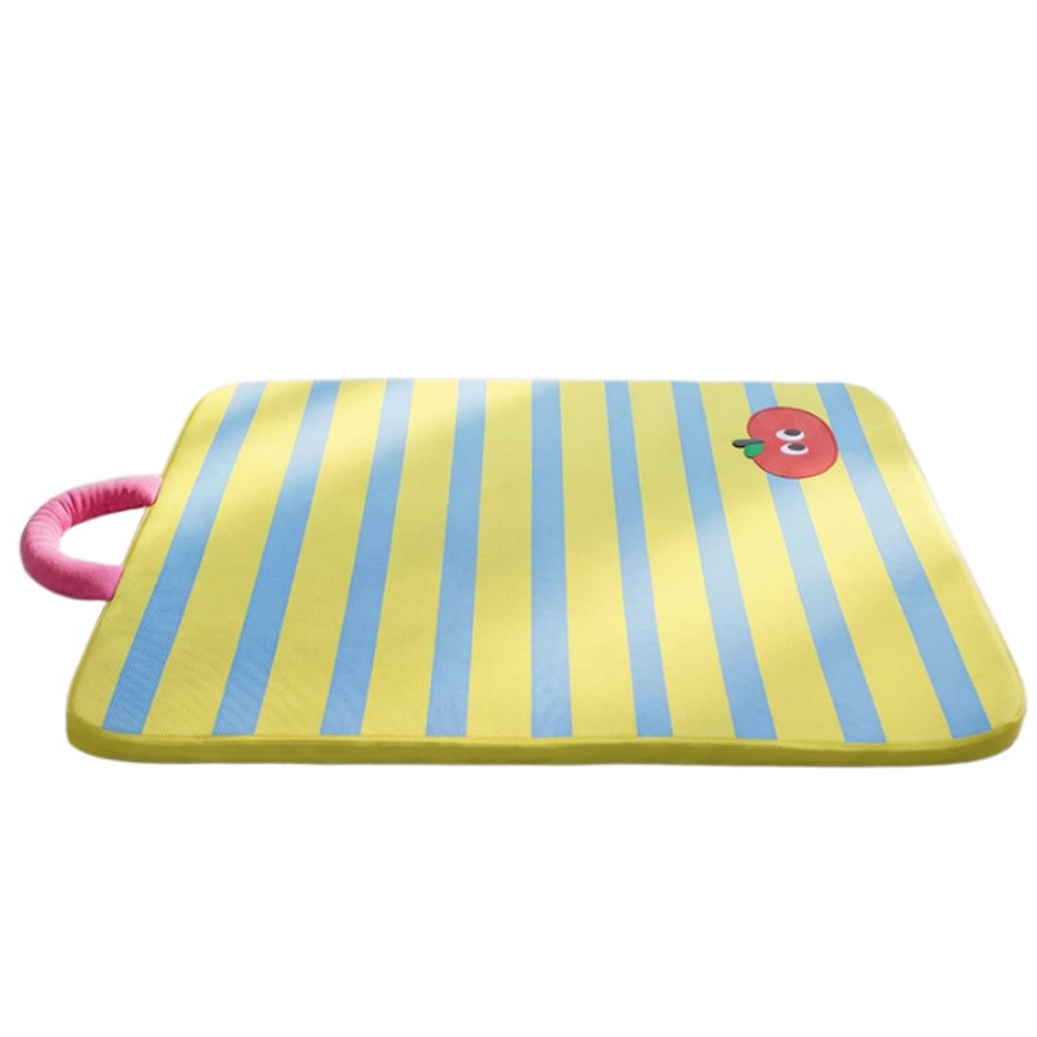 IceSilk Cooling Mat with Handle Striped Pet Cooling Mat Padded Portable for Cats, Dogs, Young Dogs, Floor, Sofa, Travel, Blue Y