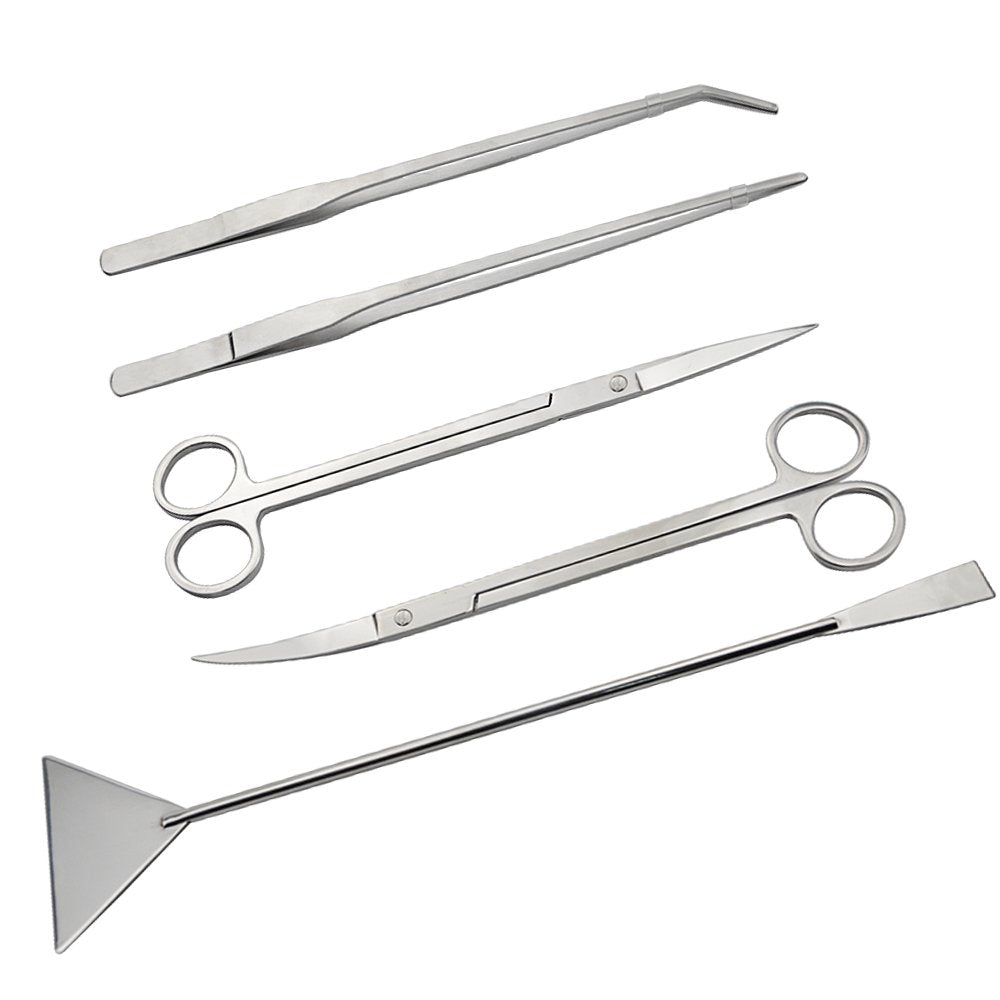 Lilys Pet Stainless Steel Aquarium Tank Aquatic Plant Tools Sets (5 In 1)