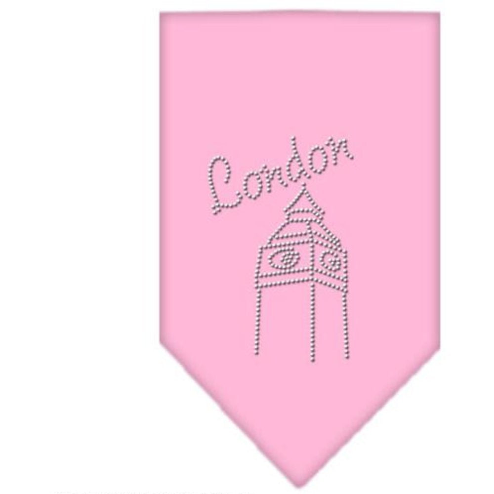 Pet and Dog Bandana Rhinestone, London Light Pink Large