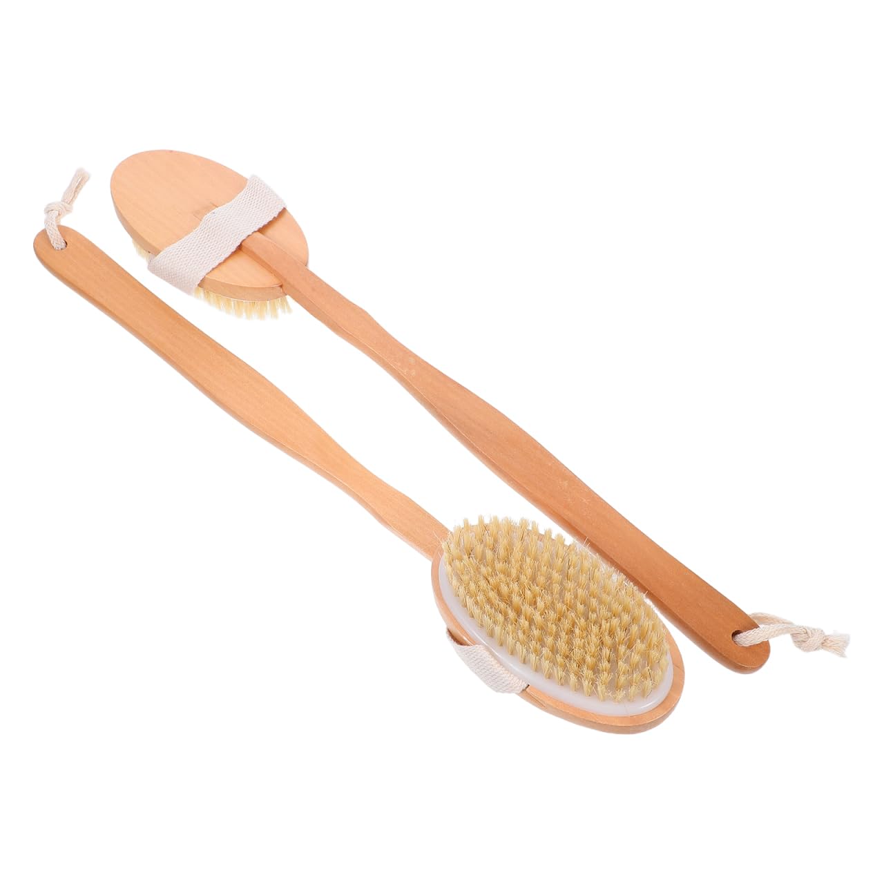 Ipetboom 2Pcs Back Scrubber For Shower Shower Brush With Soft Bristles, Long Handle Dry Body Scrubber Body Exfoliator For Wet Or