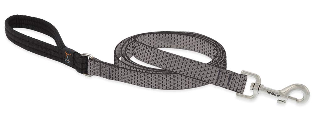 LupinePet Eco 3/4'' Granite 6-Foot Padded Handle Leash for Medium and Larger Dogs