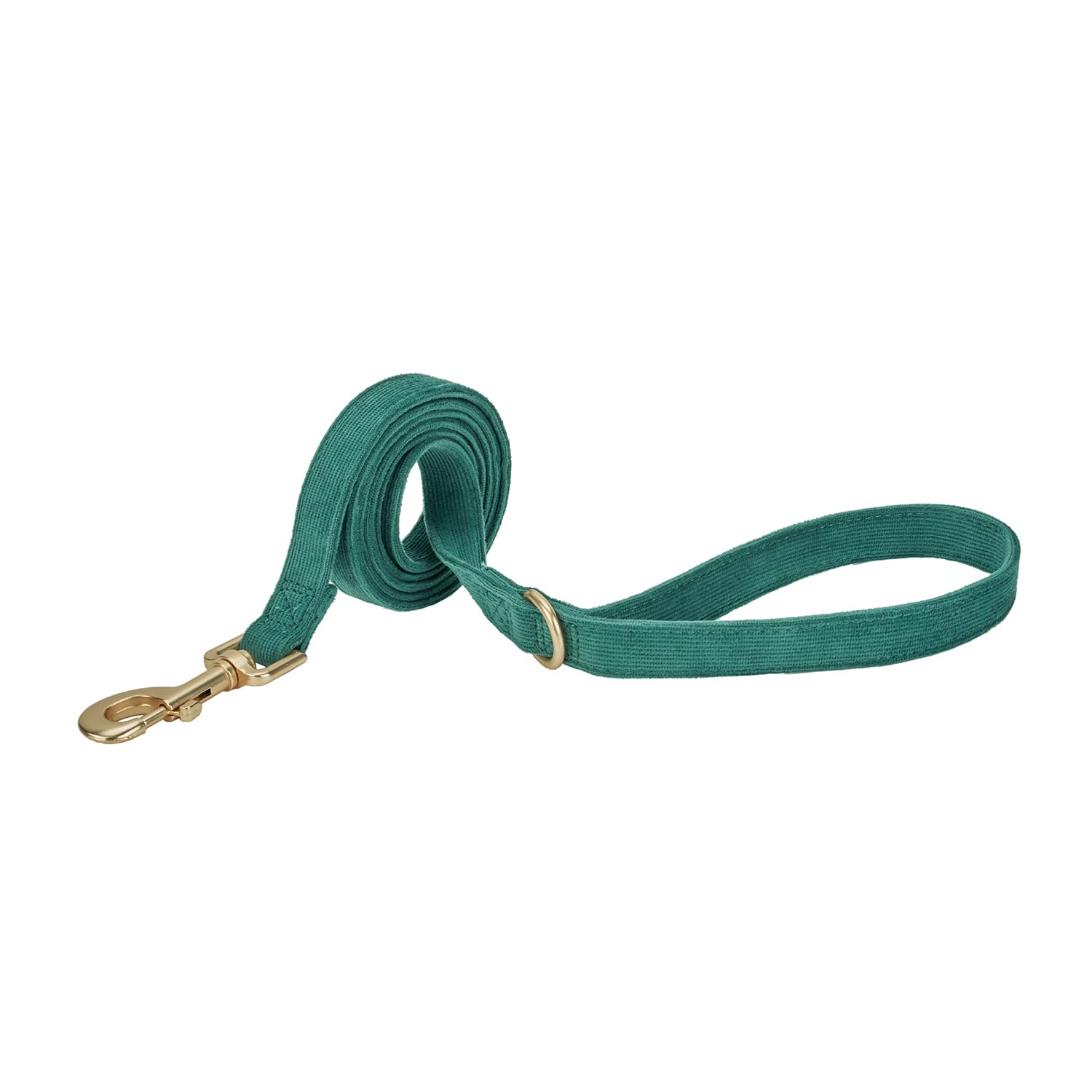 Petiry Soft Corduroy Fibric Dog Leash, 5 Feet Length Lead With Heavy Duty Rotating Hook, For Small Medium Dogs.(S,Green)