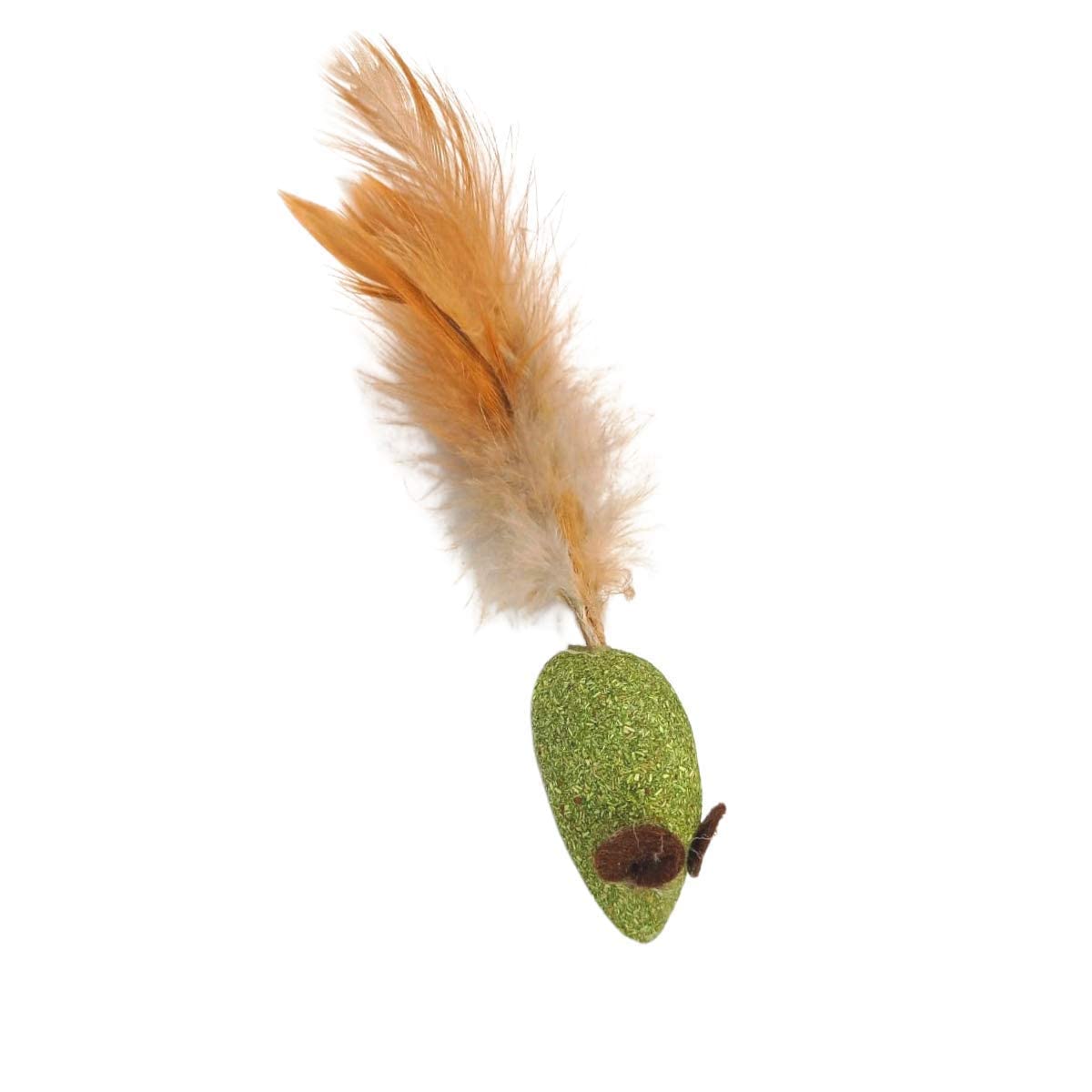 Rvpaws Natural Attractive Mint Fragrance Funny Playing Catnip Toy For Kitten&Cats (Feather Rat)