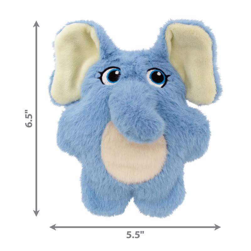 Kong Snuzzles Dog Toy, Plush Squeaker, Crinkle Sounds, Soft Durable Indoor Play (Sloth/Elephant Combo, Small)
