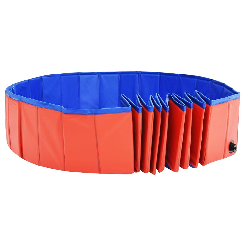 Vidaxl Durable And Foldable Dog Pool - Pet Swimming Pool In Vibrant Red - Pvc Material - Indoor/Outdoor Use - 78.7'' Diameter - Cooling Fun And Bathing Solution