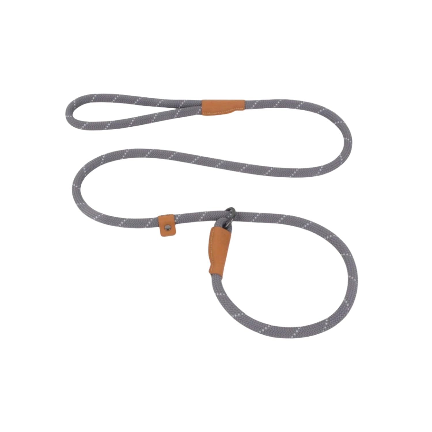 Slip Lead Dog Leash - 5Ft, 2 Sizes - Reflective Mountain Climbing Rope (Gray, 3/8)