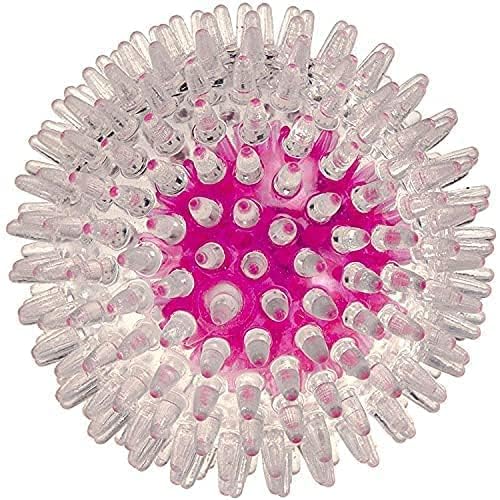 D&C PAWS 3.5 Squeaky Spiky Dog Balls 1 Pcs Pack  Durable NonToxic Rubber Toy for Teething and Aggressive Chewers, Double Layer