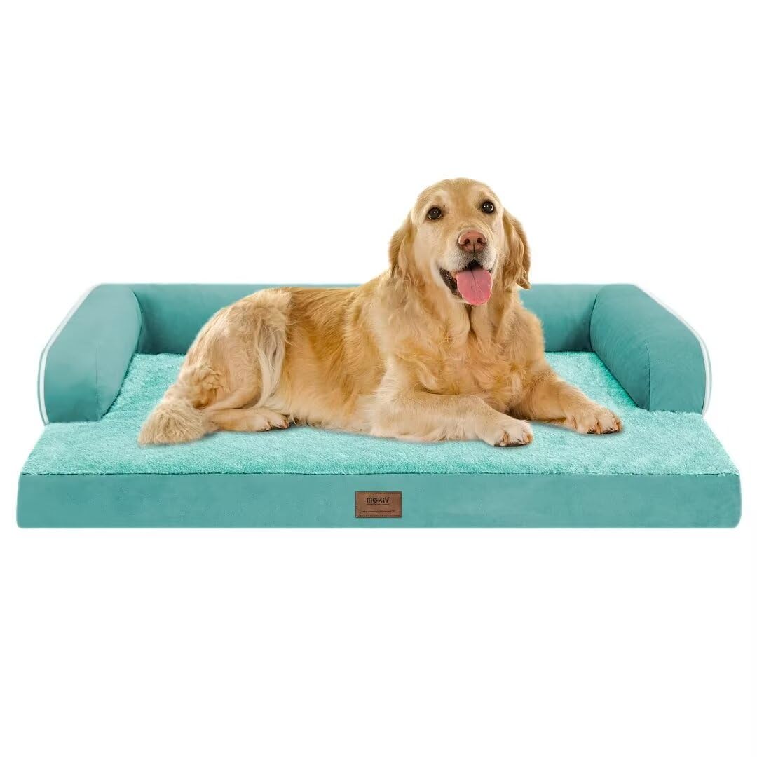 Waterproof Orthopedic Foam Dog Beds for Extra Large Dogs Durable Dog Sofa Comfy Pet Bed Washable Removable Cover and Non-Slip Bo