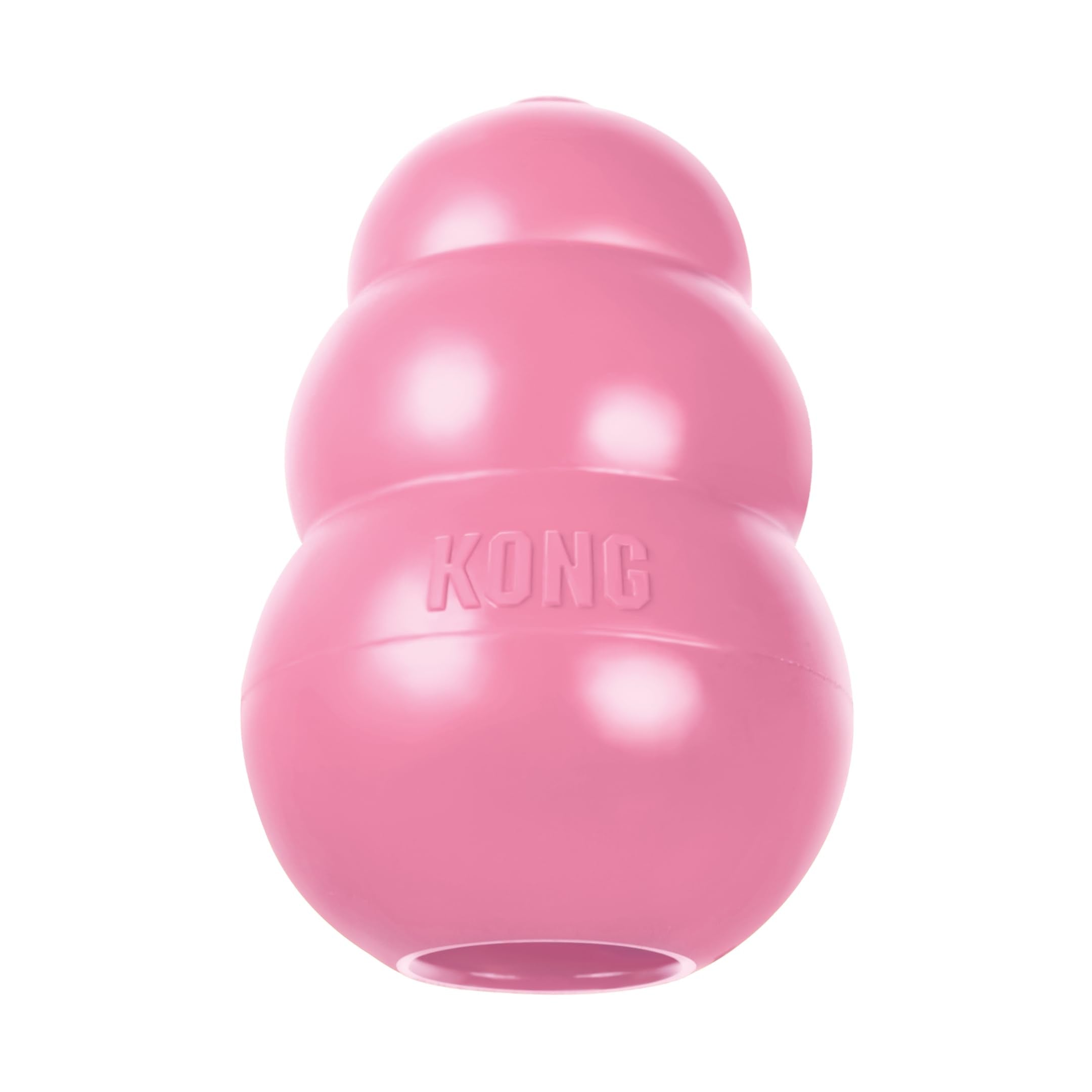 Kong Puppy - Natural Teething Rubber Chew Toy For Dogs - Stuffable Dog Toy For Extended Playtime - Chew & Fetch Toy For Puppies - For Xs Puppies - Pink