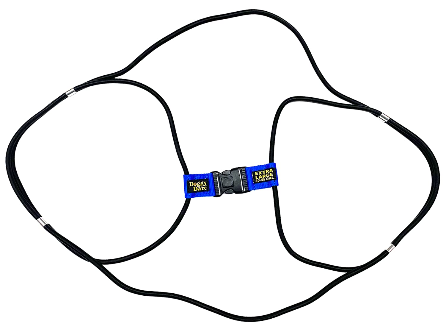 Doggy Dare Trash Can Lock - Large Bungee Cord Design for 45 Gallon Cans - Ideal for Dogs & Raccoons - Easy Install