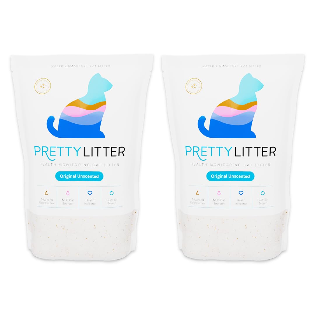 Pretty Litter Health Monitoring Cat Litter, Non-Clumping Crystal Litter, (6Lb (Pack Of 2), Unscented)