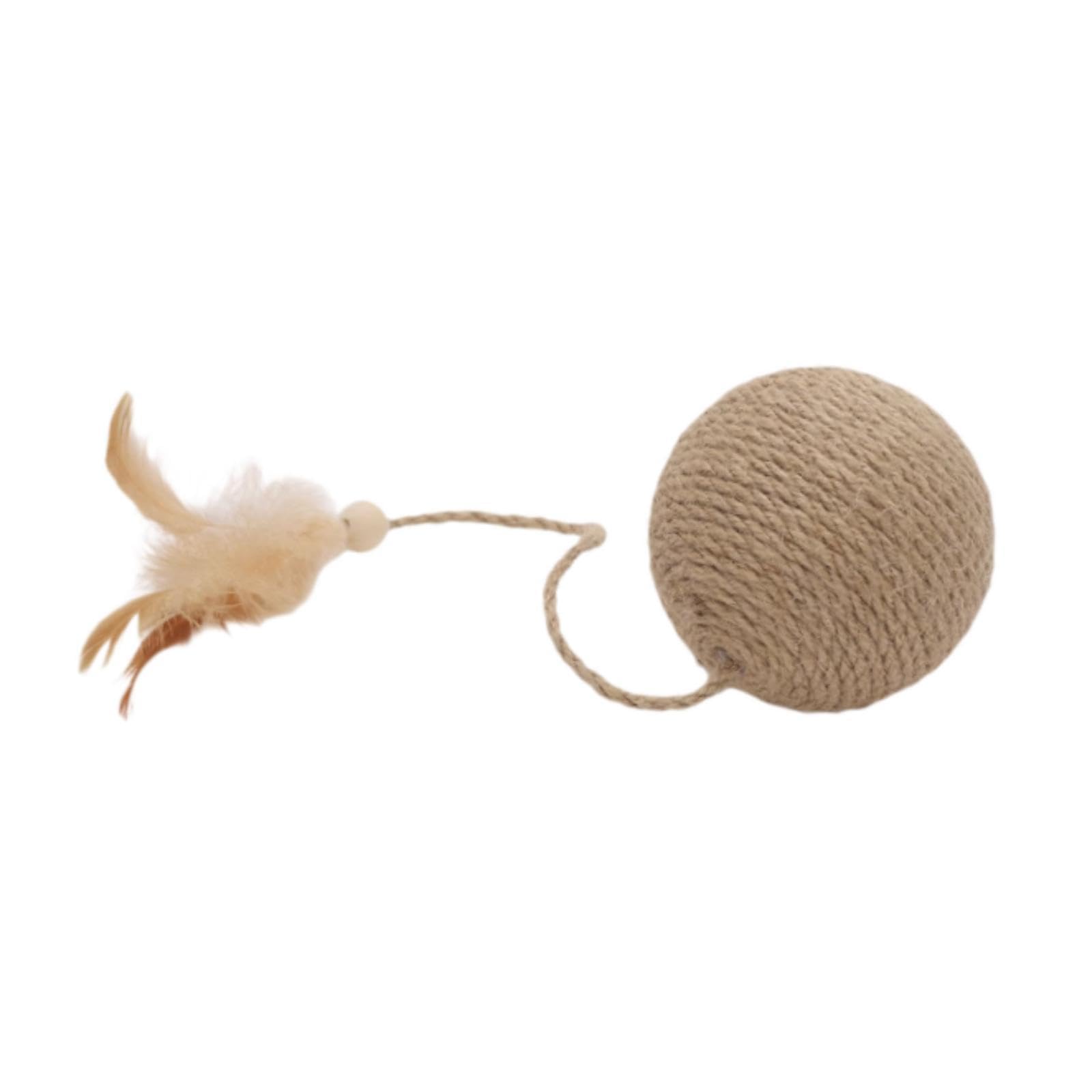 Myaddiction Cat Ball Toy Clawing Kitten Toy Feline Play Toy Exercise And Fun Interactive Wood Color