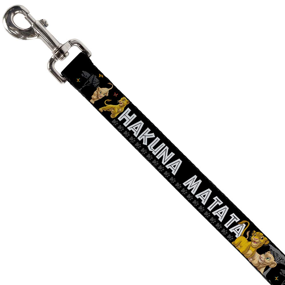 Buckle-Down Pet Leash - Lion King Simba & Nala Hakuna Matata - 6 Feet Long - 1/2' Wide